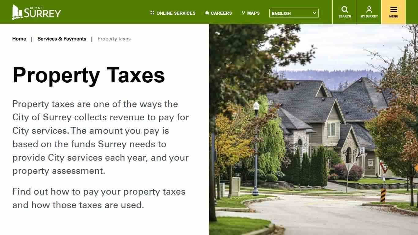 Property Taxes | City of Surrey